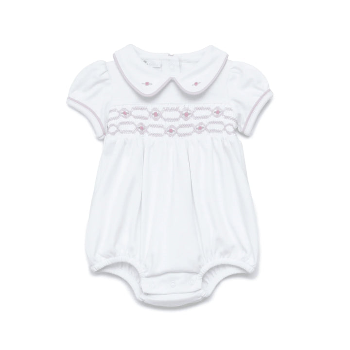 Poppy Smocked Bubble- Pink