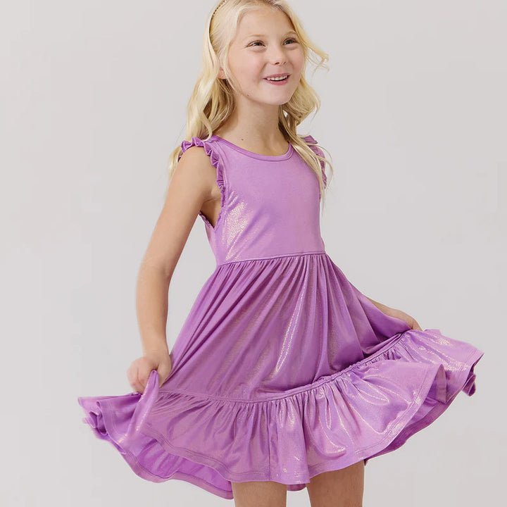 Lame Kelsey Dress Purple