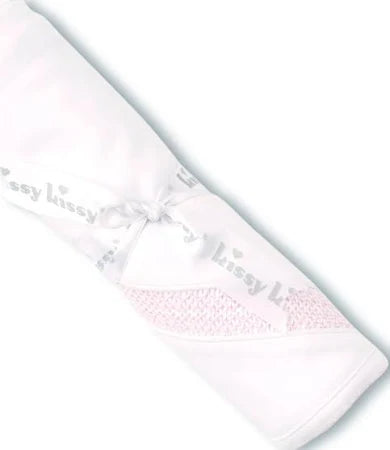 Blanket w/Hand SMK Wht/Pink