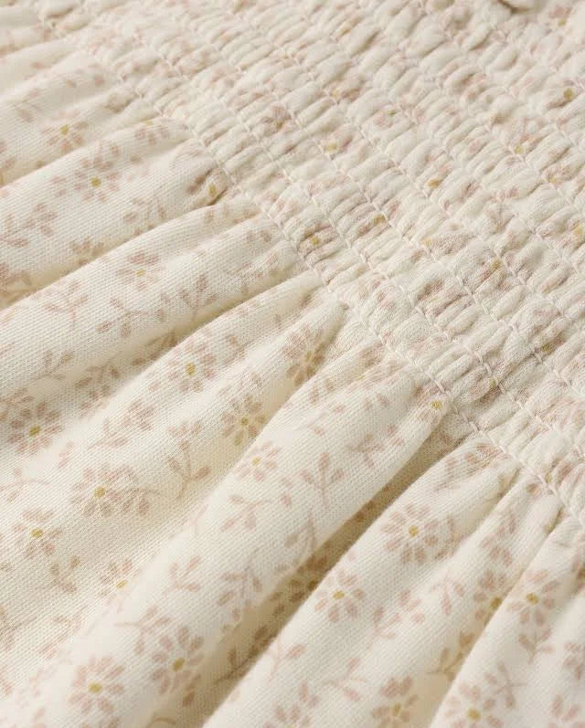 Smocked Ruffle Sleeve Romper - Ditsy