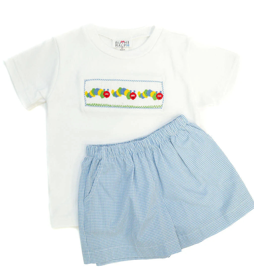 Back to School Caterpillar Beau Tshirt Set