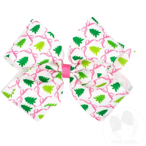 King Xmas Print Bow