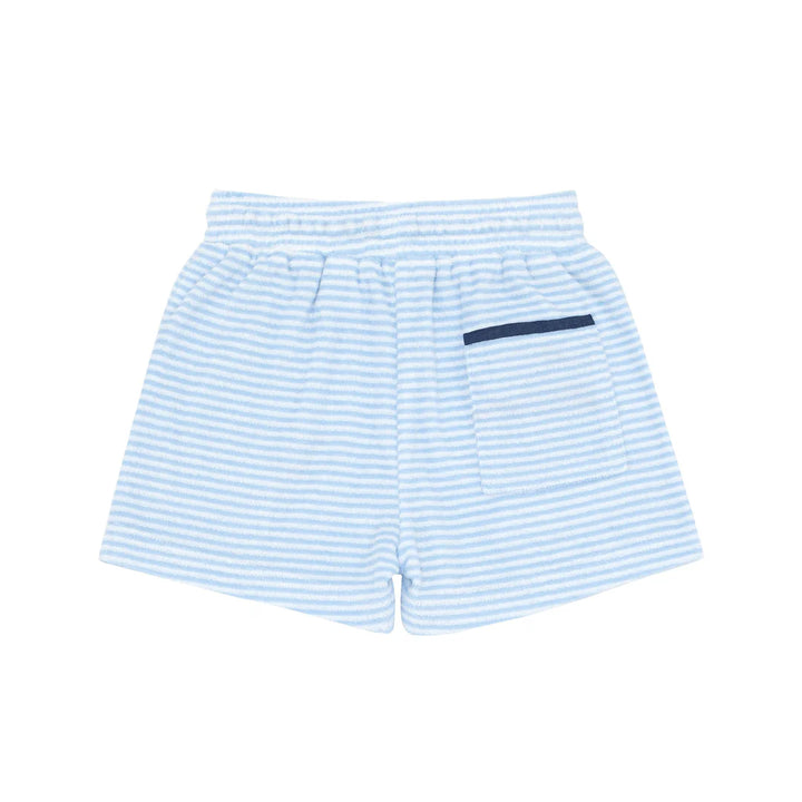 Powder Blue Stripe French Terry Short