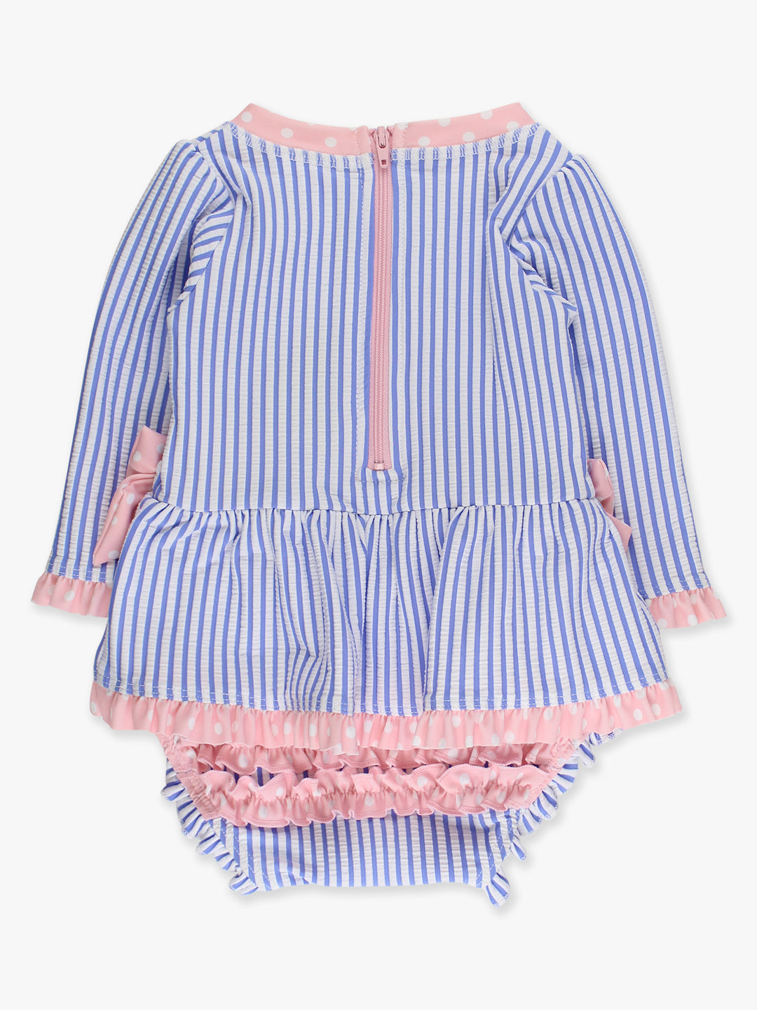 Purple Seersucker 1-Piece w/Bow