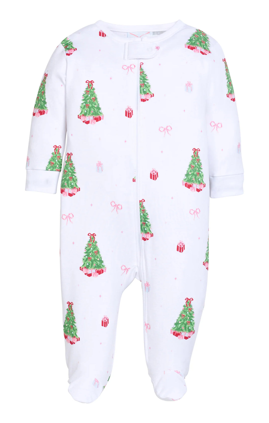 Zippered Footie - Holly Days