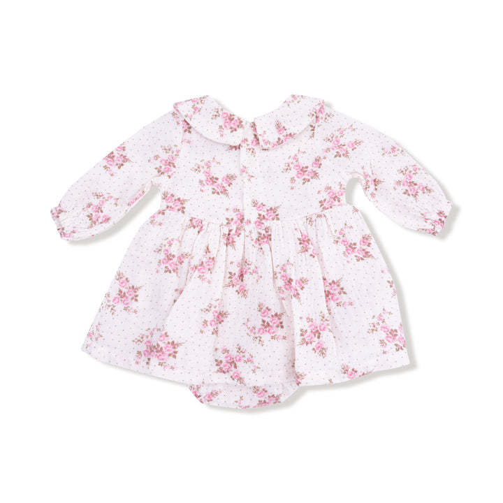 Belle Rosette Dot - L/S Peter Pan Collar Bubble W/ Skirt