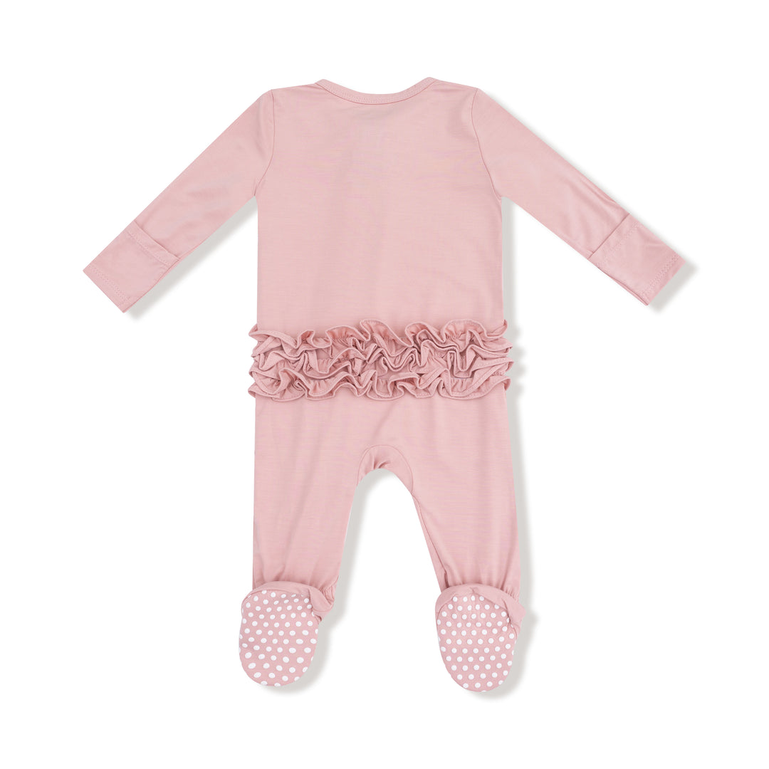 Mellow Rose Zipper Footie