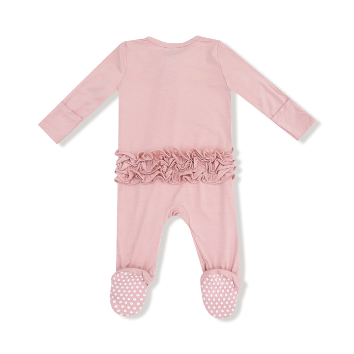 Mellow Rose Zipper Footie